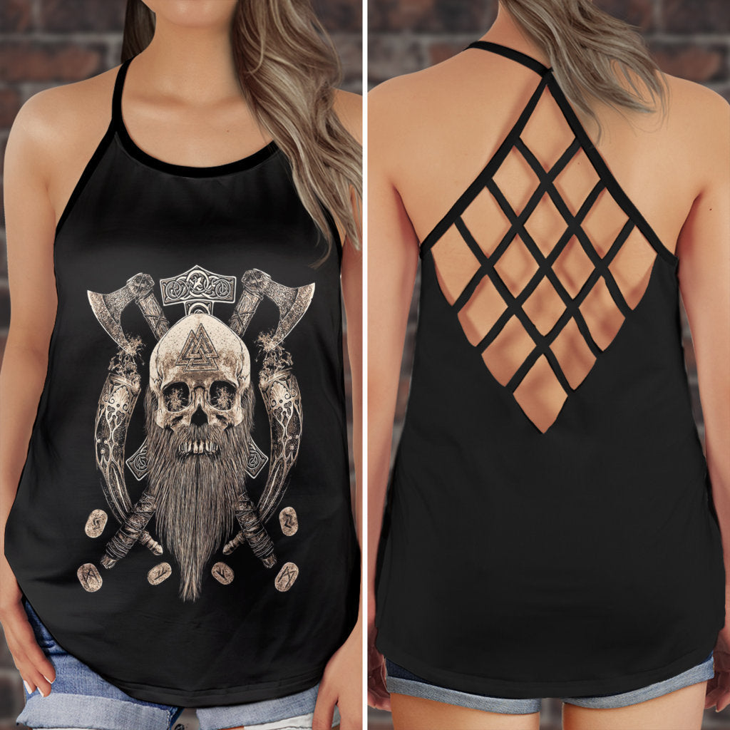 Viking Strength Modern Norse Warrior Hollow Tank Top For Workouts Festivals And Bold Style