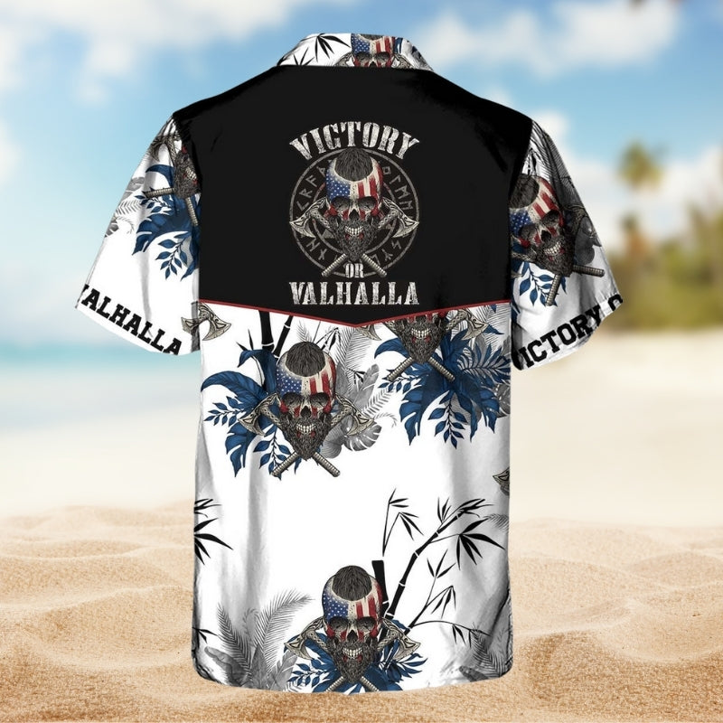 Viking Victory Hawaiian Shirt For Coastal Festival, Island Getaway, And Outdoor Comfort
