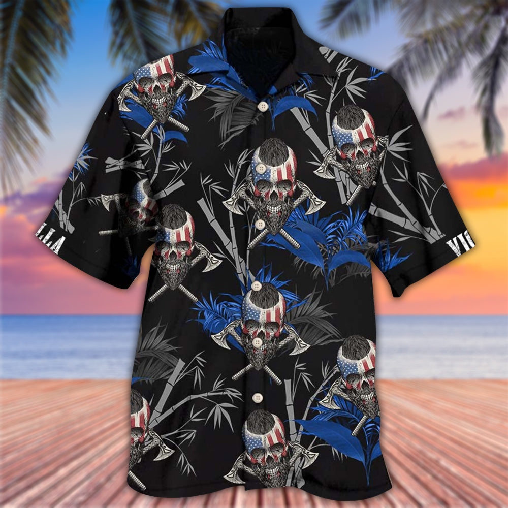 Viking Warrior Hawaiian Shirt With Detailed Graphic For Coastal Vacations Warm Weather Events And Daily Style