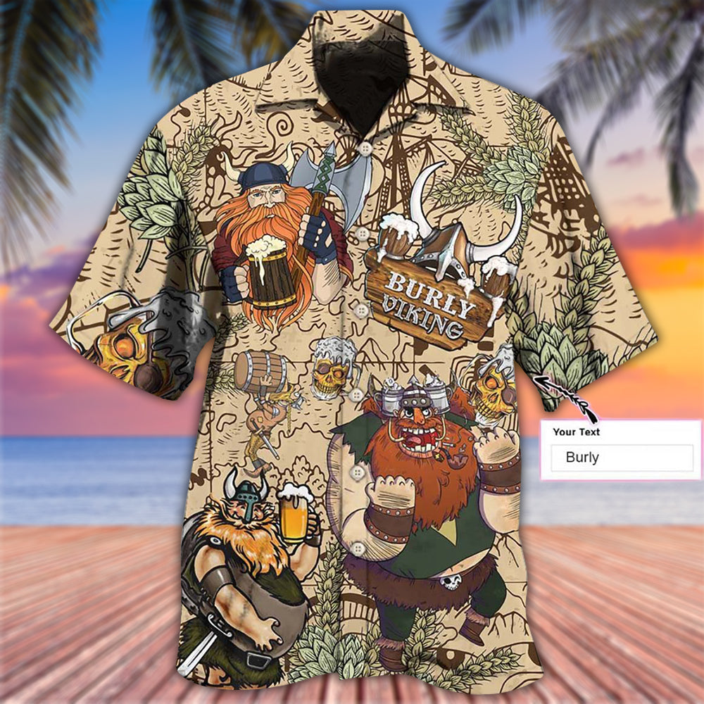 Norse Warrior Victory Personalized Hawaiian Shirt Pattern View For Lightweight Everyday Style