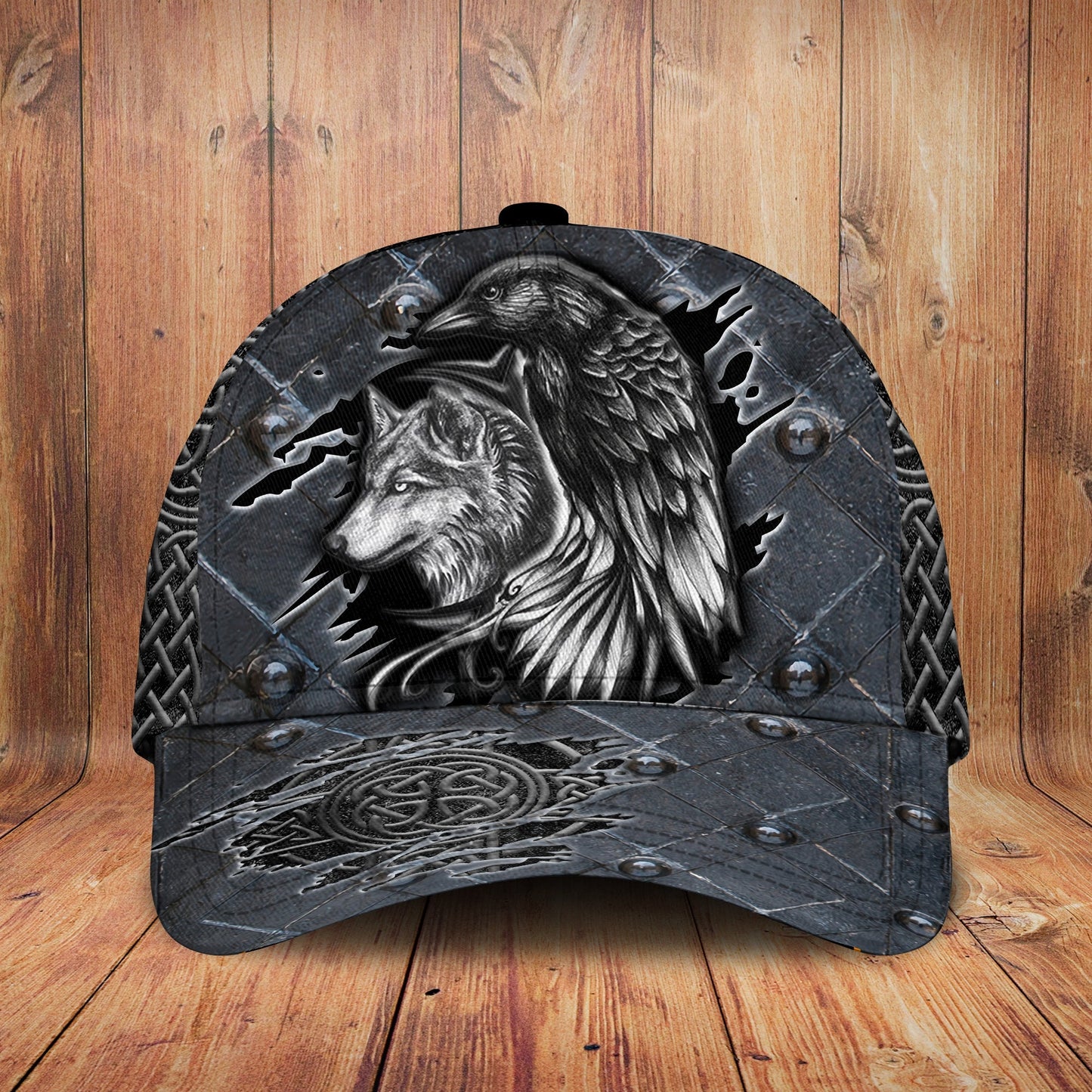 Viking Wolf Raven Black And White Classic Cap For Summer Activities Vacations And Comfortable Daily Wear