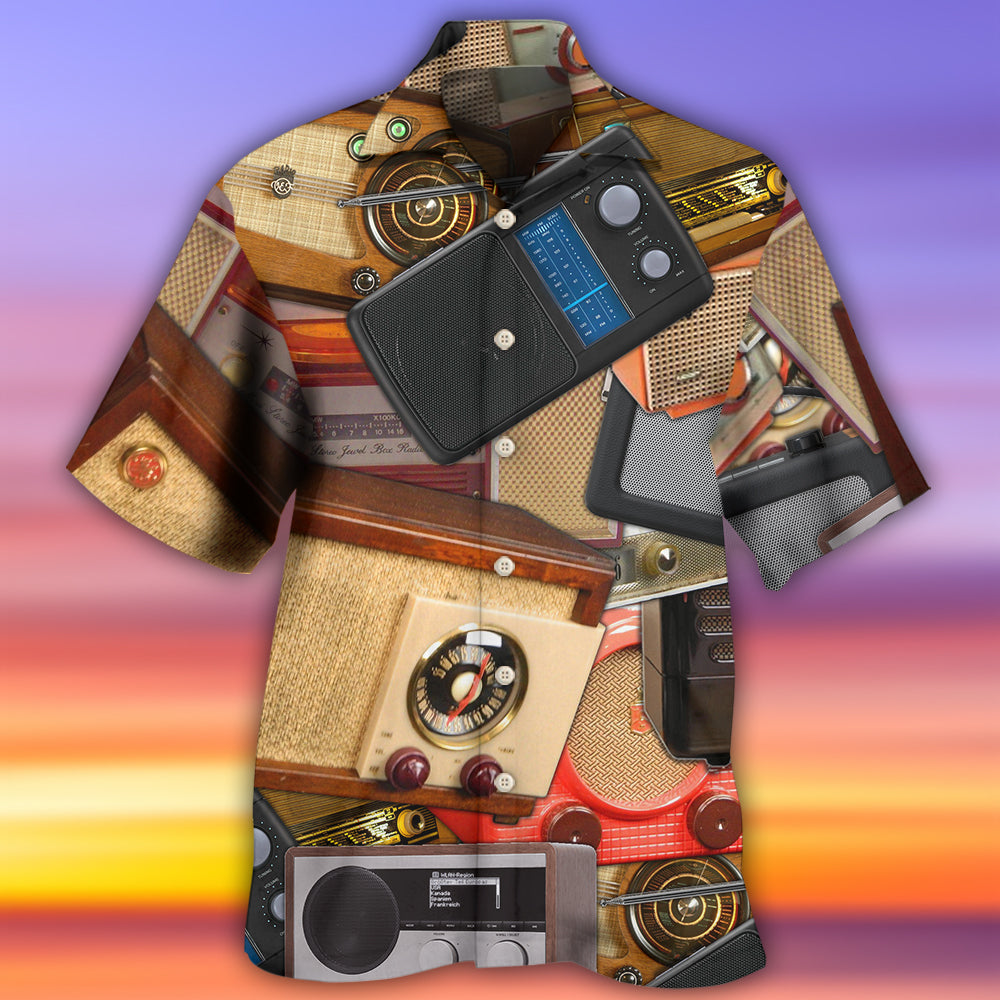 Vintage Radio Chill Hawaiian Shirt For Beach Parties And Weekend Getaways
