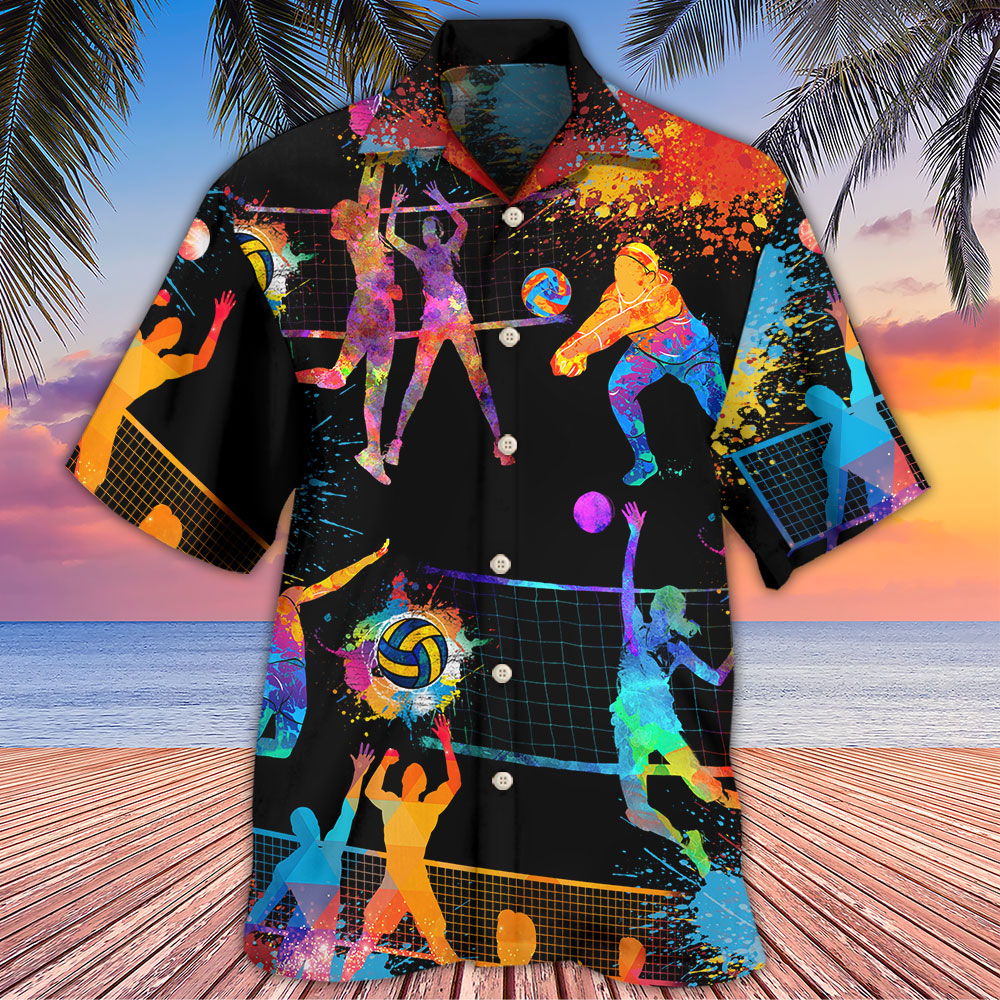 Volleyball Hawaiian Shirt Design View For Resort Travel And Thoughtful Gifting