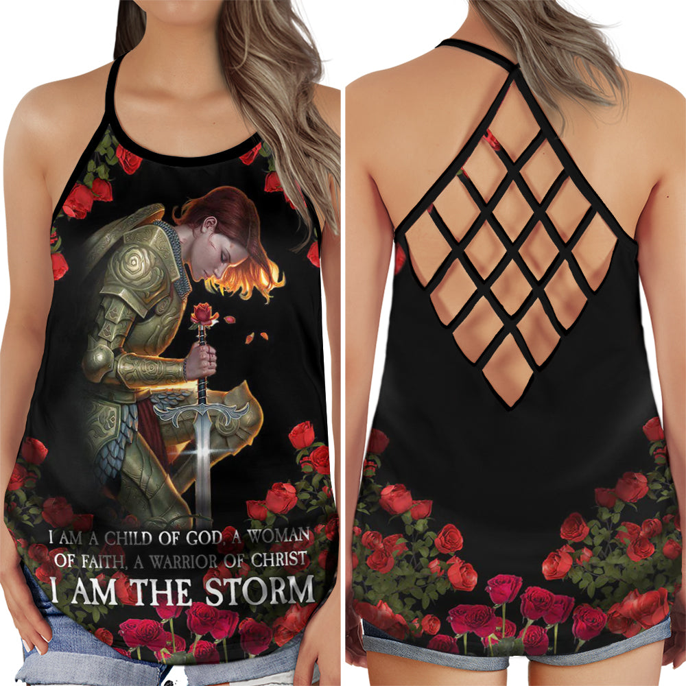 Strong Faith Woman Warrior Mindset Hollow Tank Top For Workouts Festivals And Bold Style