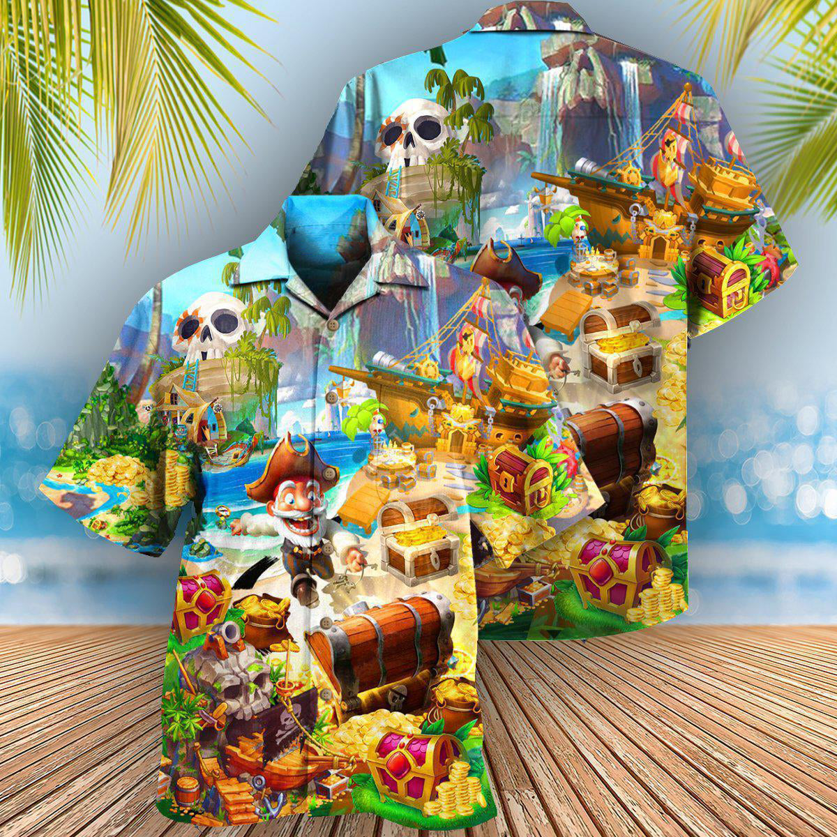 Hunting We've Treasures Hawaiian Shirt Pattern View For Lightweight Everyday Style