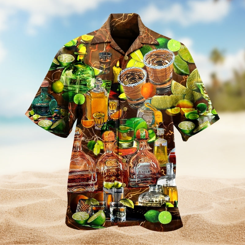 Wine Lemons Celebrate Hawaiian Shirt For Island Vacations, Resort Wear, And Relaxed Seasonal Style