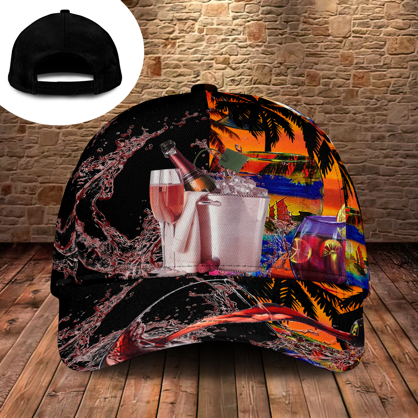 Wine Time For And Hawaii Classic Cap For Travel Holidays Parties And Relaxed Casual Styling
