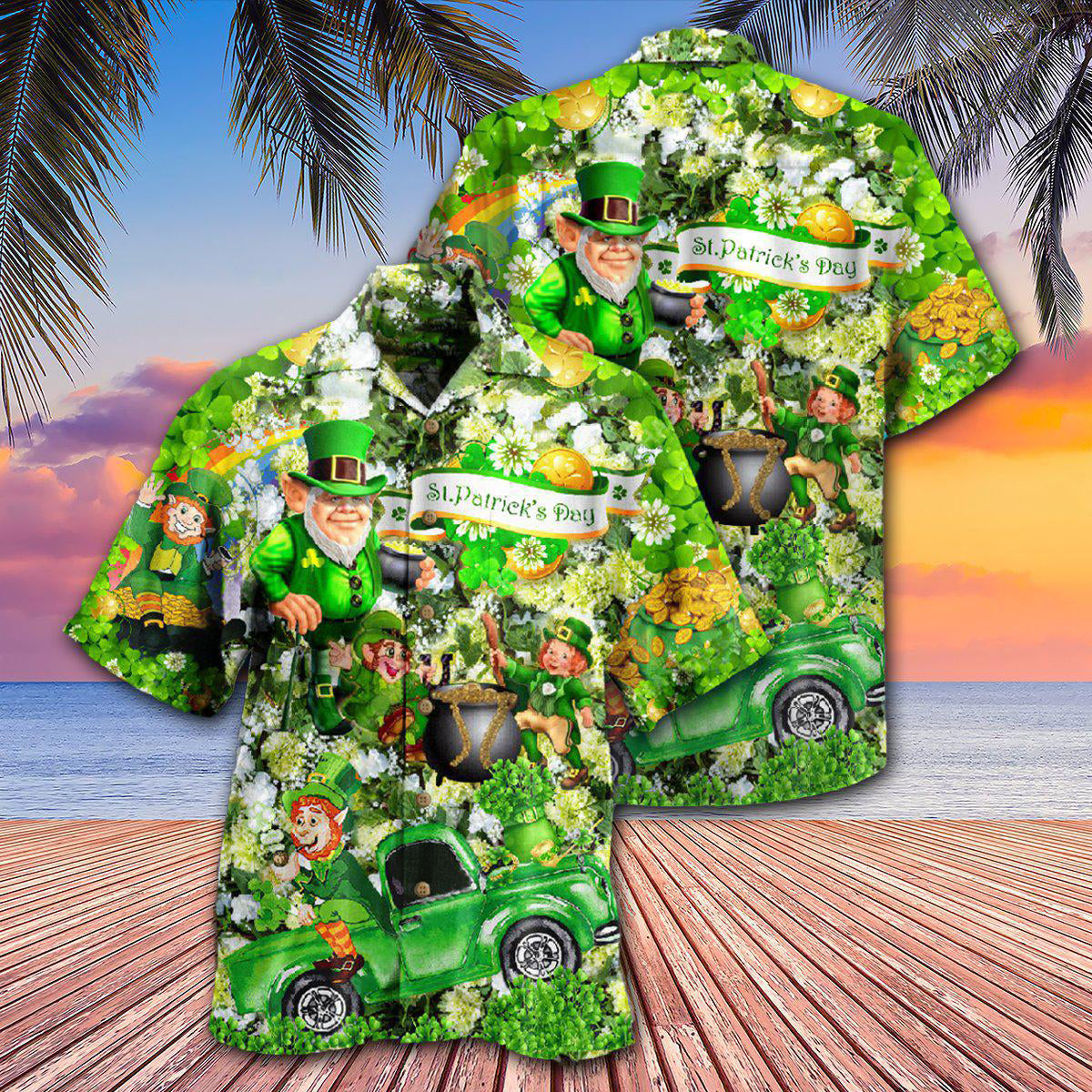 Happy Irish Wish Saint Patrick's Day Hawaiian Shirt For Resort Getaways And Comfortable Summer Activities