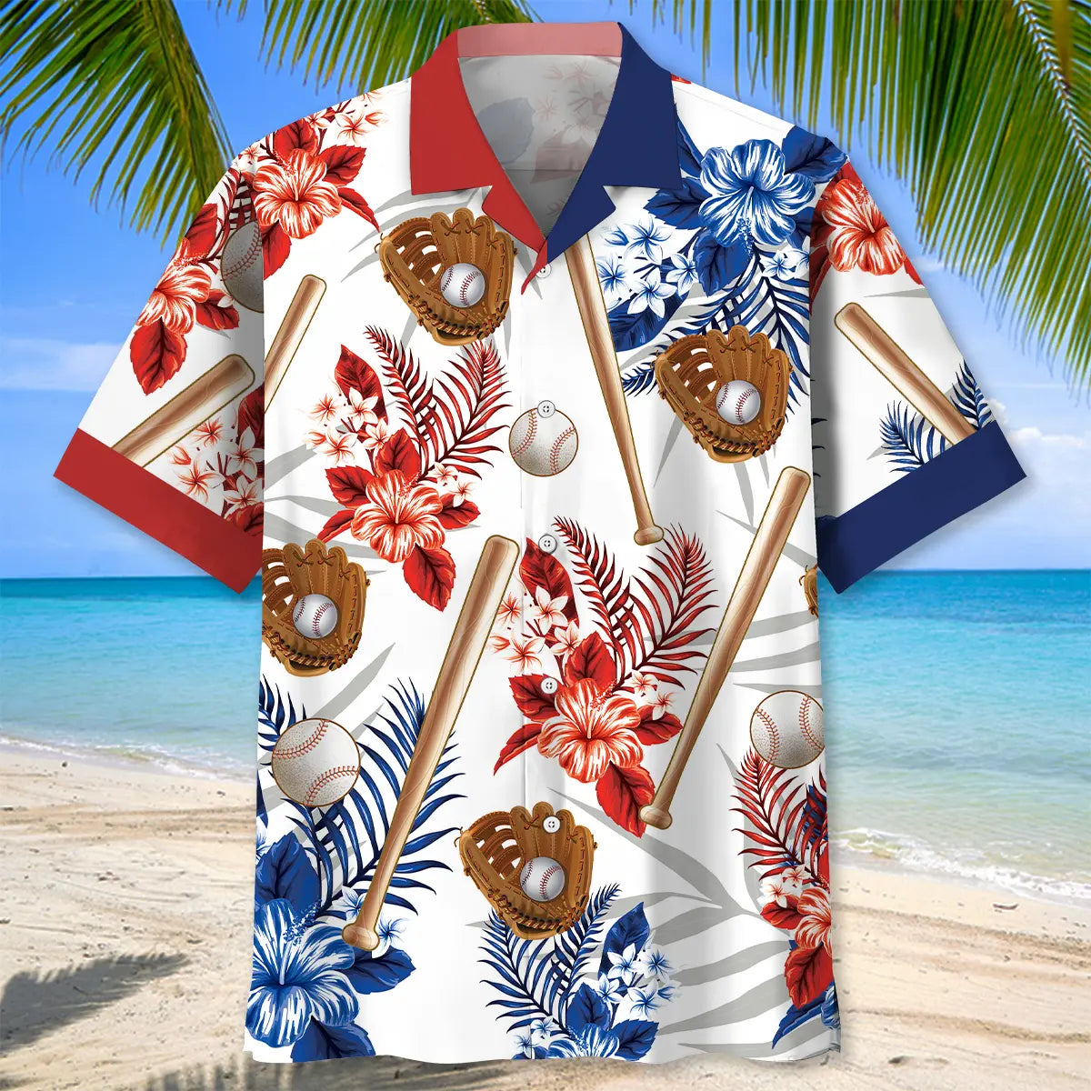 American Baseball Hawaiian Shirt For Resort Trips, Coastal Parties, And Warm Weather Style
