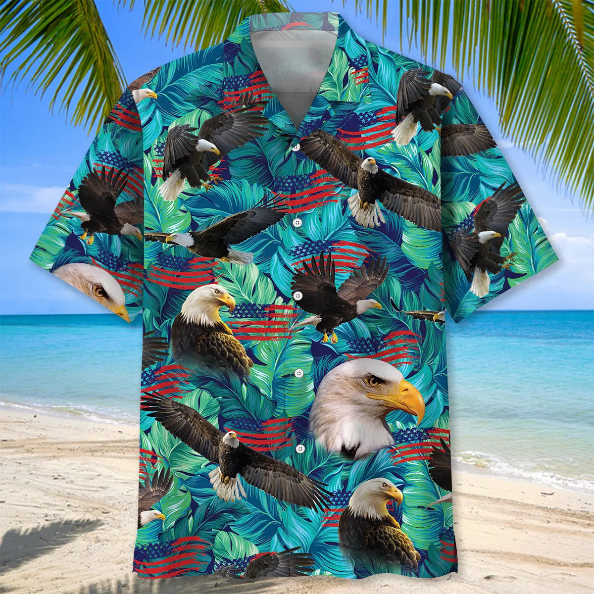 American Tropical Eagle Hawaiian Shirt For Beach Days, Summer Outings, And Thoughtful Gift Giving