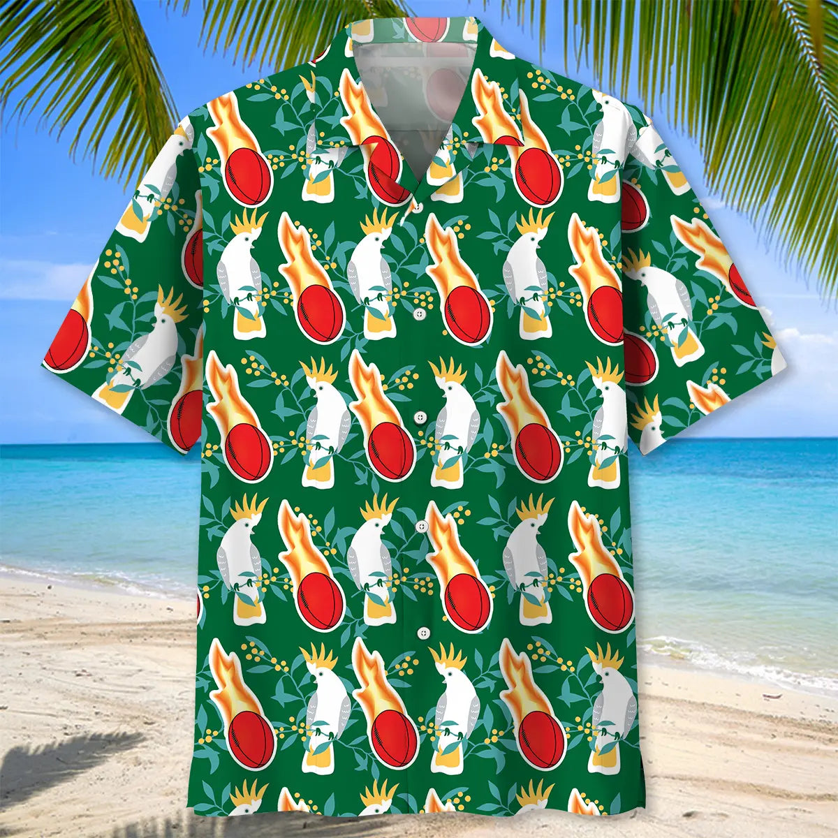 Australian Football Hawaiian Shirt For Resort Trips, Coastal Parties, And Warm Weather Style