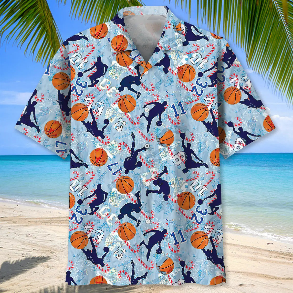 Basketball Christmas Hawaiian Shirt For Beach Days, Summer Outings, And Thoughtful Gift Giving