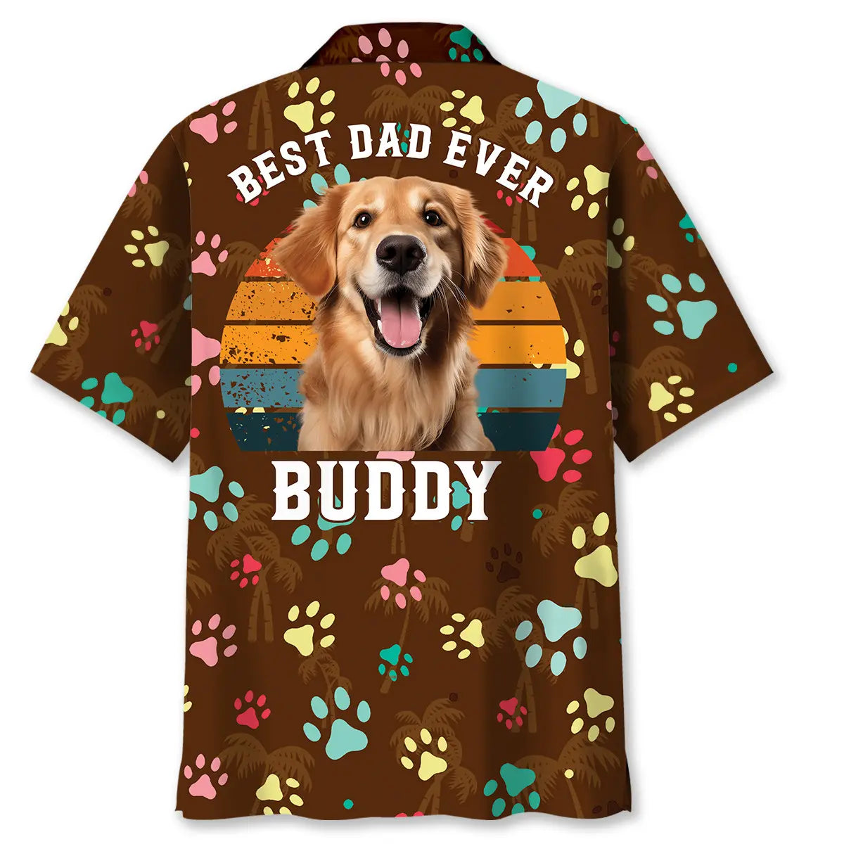 Dog Dad Custom Personalized Photo Hawaiian Shirt For Nature Fans, Resort Trips, And Comfortable Warm Weather Wear