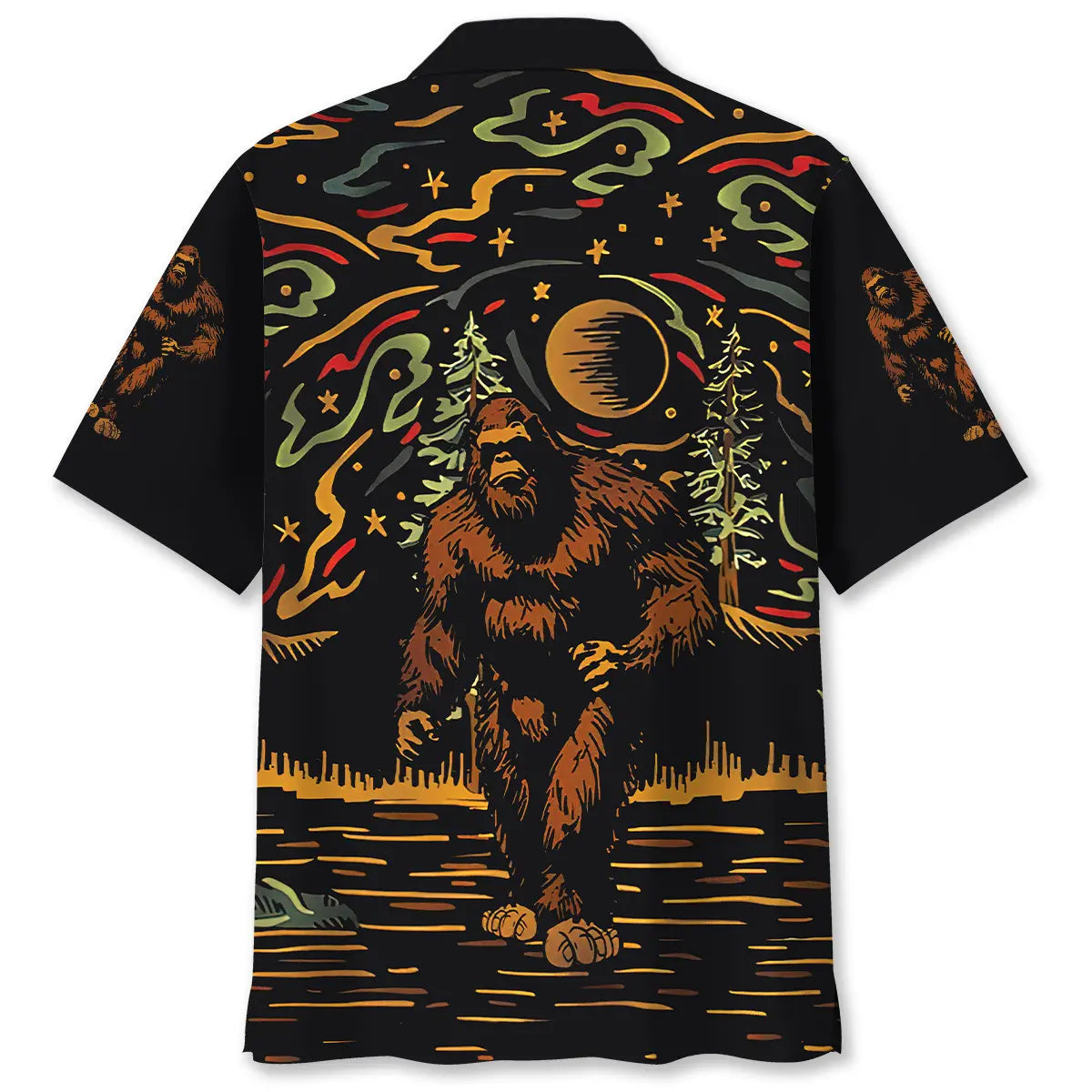 Bigfoot Respect Locals National Park Hawaiian Shirt For Nature Fans, Resort Trips, And Comfortable Warm Weather Wear