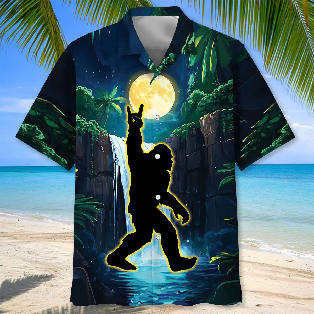Bigfoot Believes Hawaiian Shirt For Coastal Travel, Casual Events, And Comfortable Summer Wear