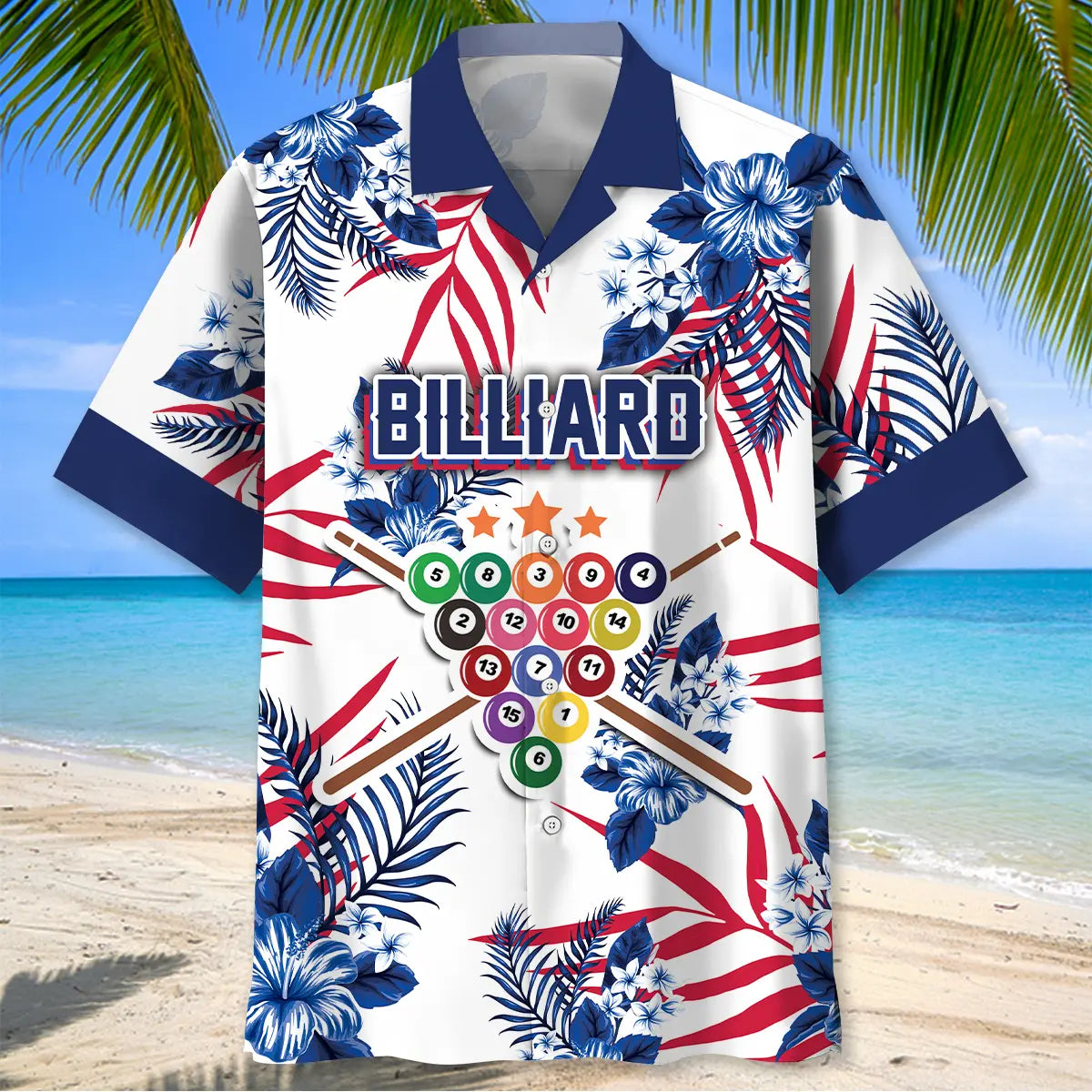 Billiard Creative Pattern Hawaiian Shirt For Beach Days, Summer Outings, And Thoughtful Gift Giving