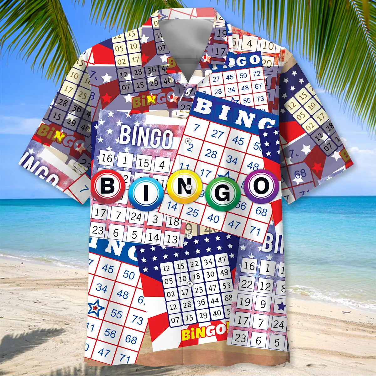 American Bingo Hawaiian Shirt For Tropical Holidays, Outdoor Gatherings, And Everyday Comfort