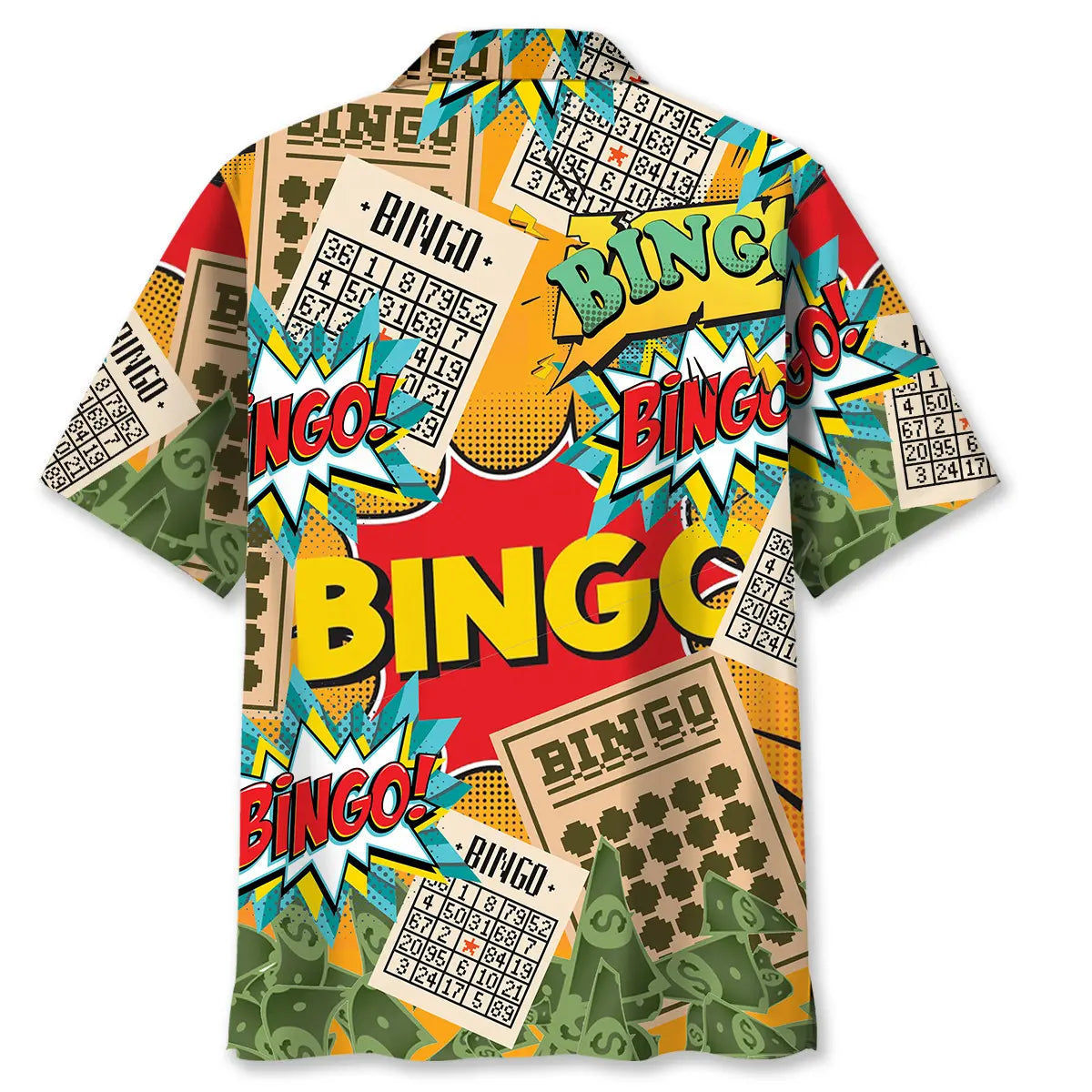 Bingo Lucky Money Hawaiian Shirt For Summer Vacation, Beach Travel, And Casual Wear