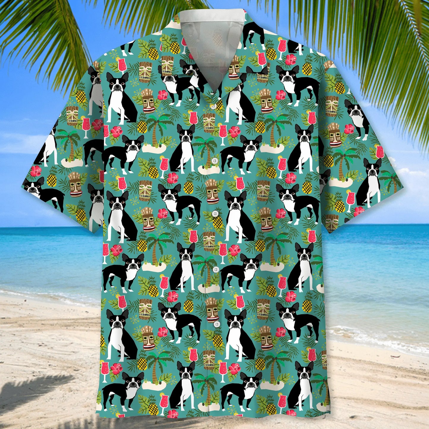 Boston Beach Hawaiian Shirt For Tropical Holidays, Outdoor Gatherings, And Everyday Comfort