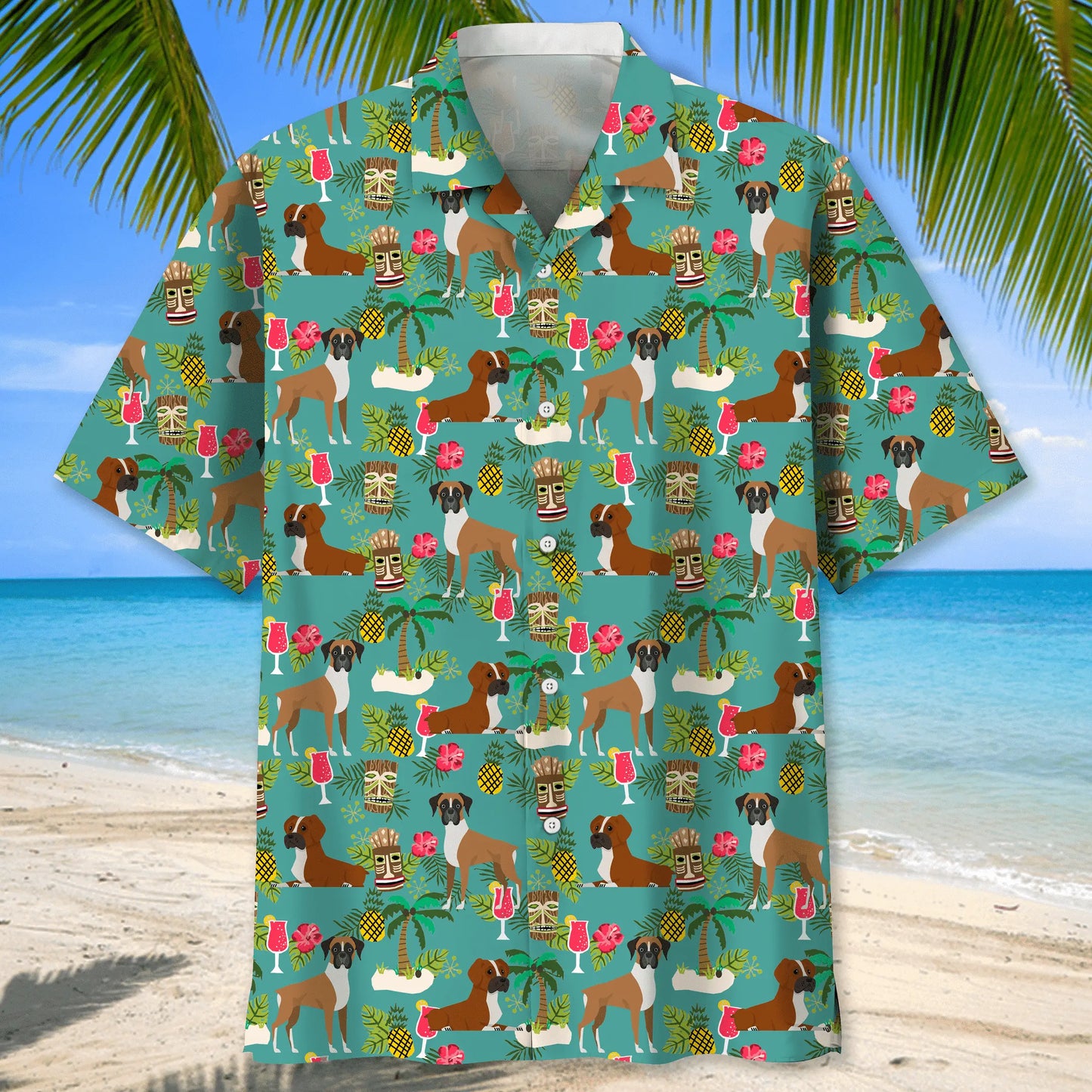 Boxer Beach Hawaiian Shirt For Coastal Travel, Casual Events, And Comfortable Summer Wear