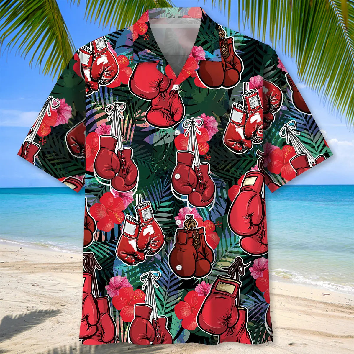 Tropical Boxing Hawaiian Shirt For Coastal Travel, Casual Events, And Comfortable Summer Wear