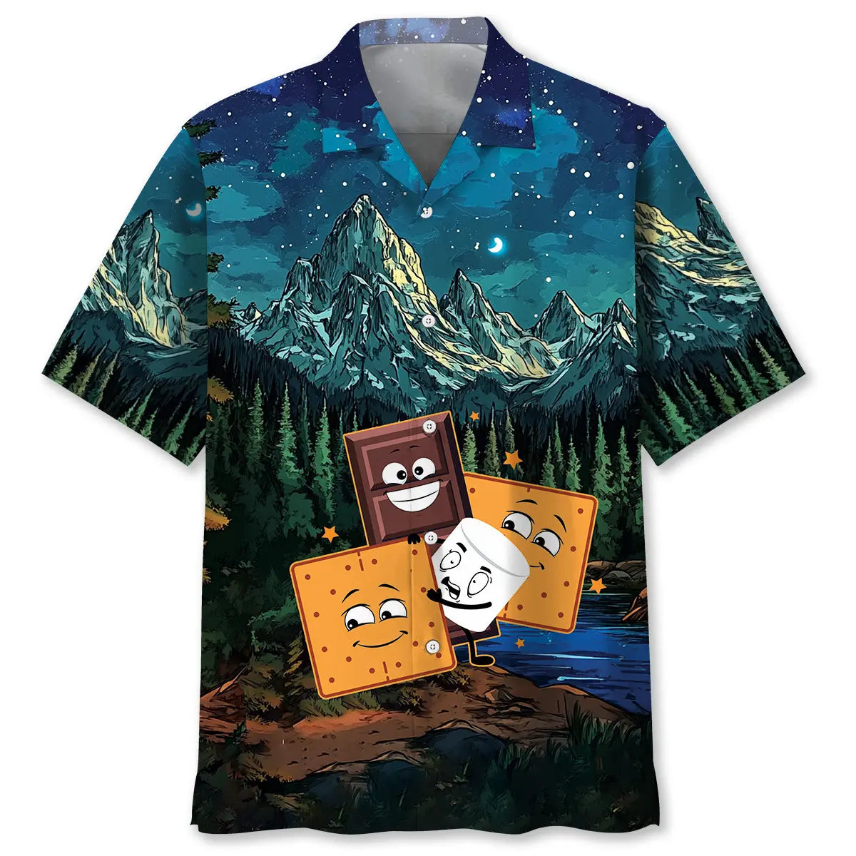 Camping Group Hug Hawaiian Shirt For Island Vacations, Resort Wear, And Relaxed Seasonal Style