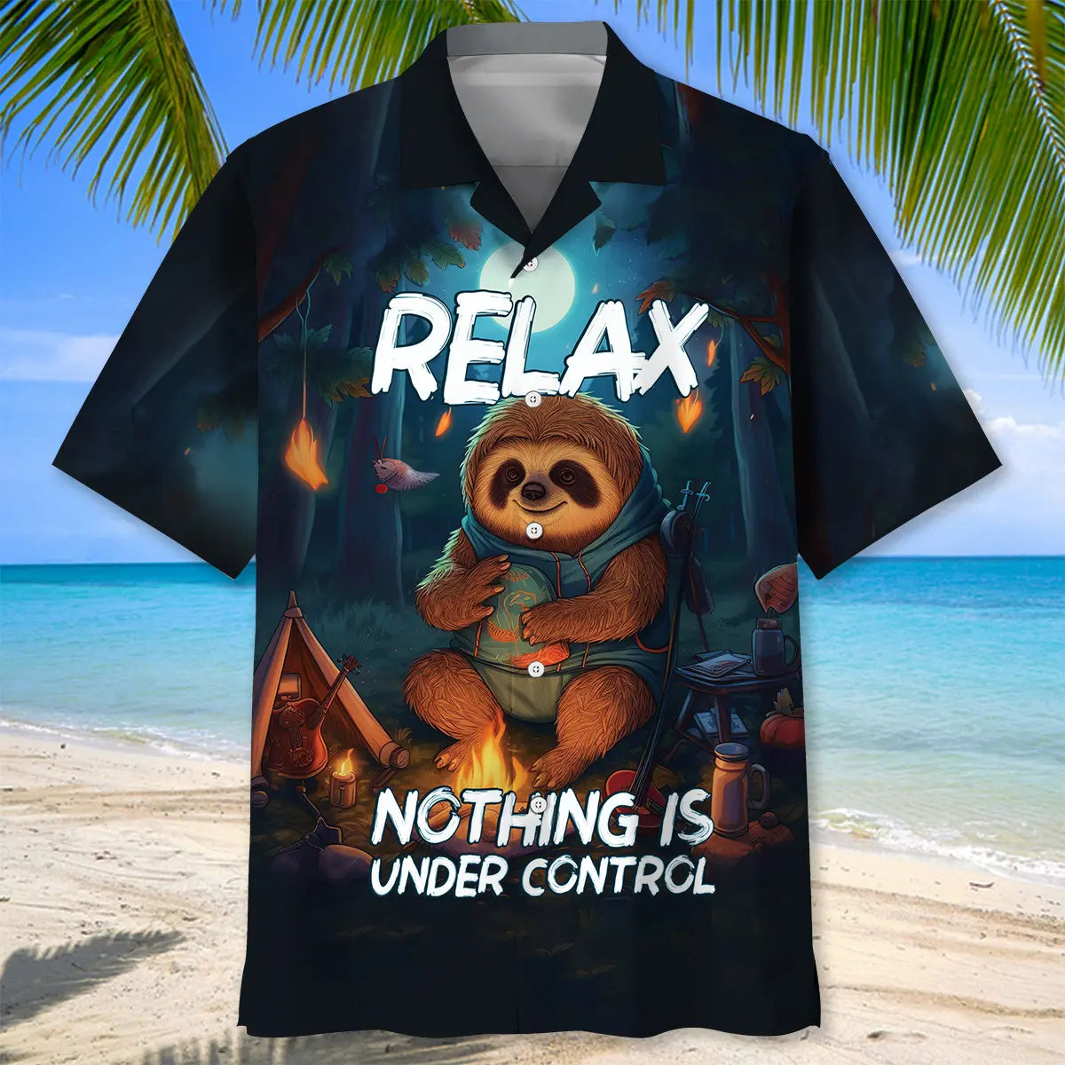 Camping Relax Hawaiian Shirt For Outdoor Relaxation, Island Trips, And Warm Weather Activities
