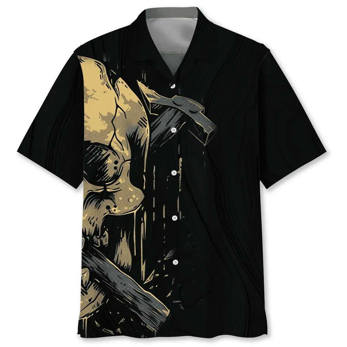 Skilled Carpenter Workshop Graphic Hawaiian Shirt For Island Vacations, Resort Wear, And Relaxed Seasonal Style