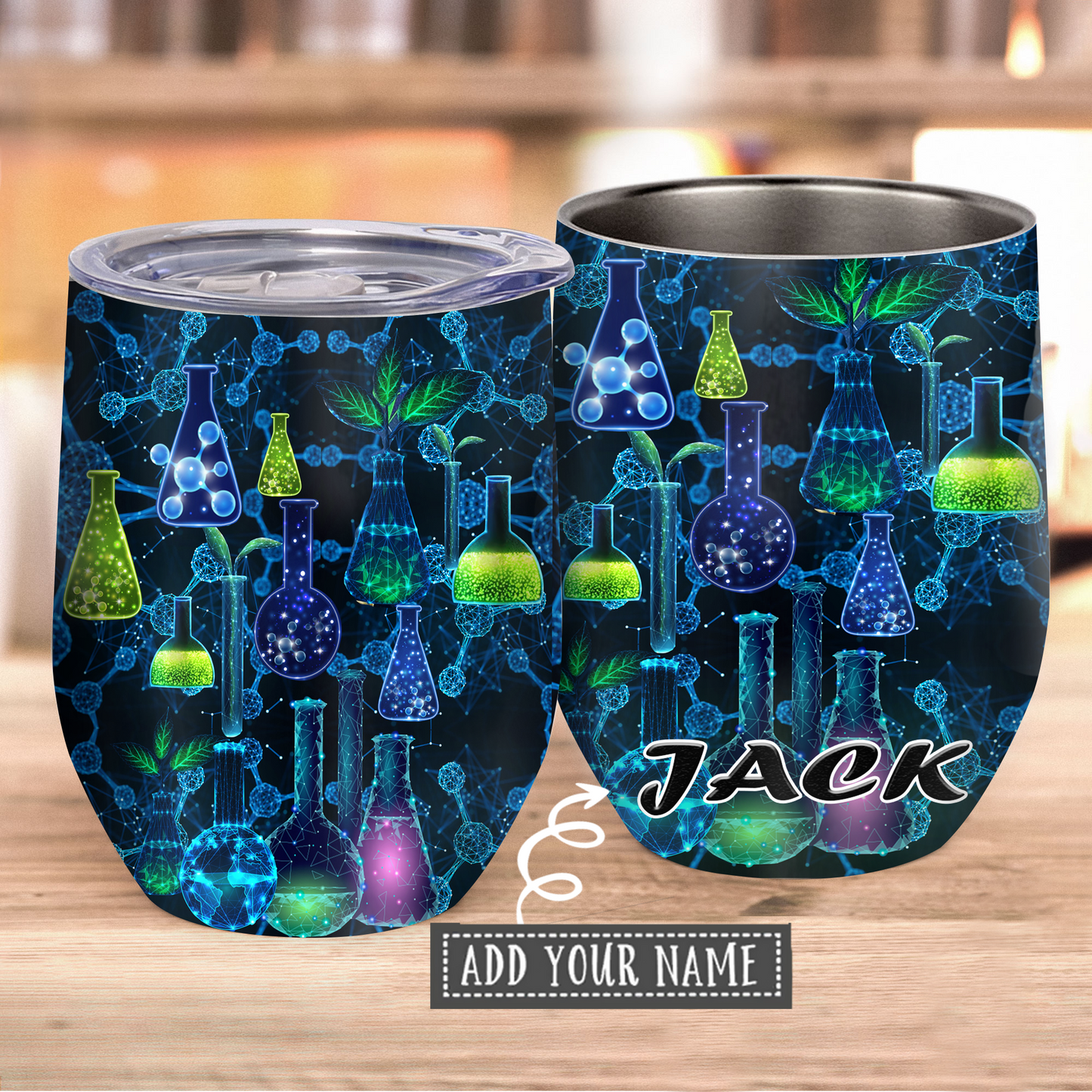 Chemistry And Personalized 20 Oz Tumbler For Coffee Travel And Daily Drinks