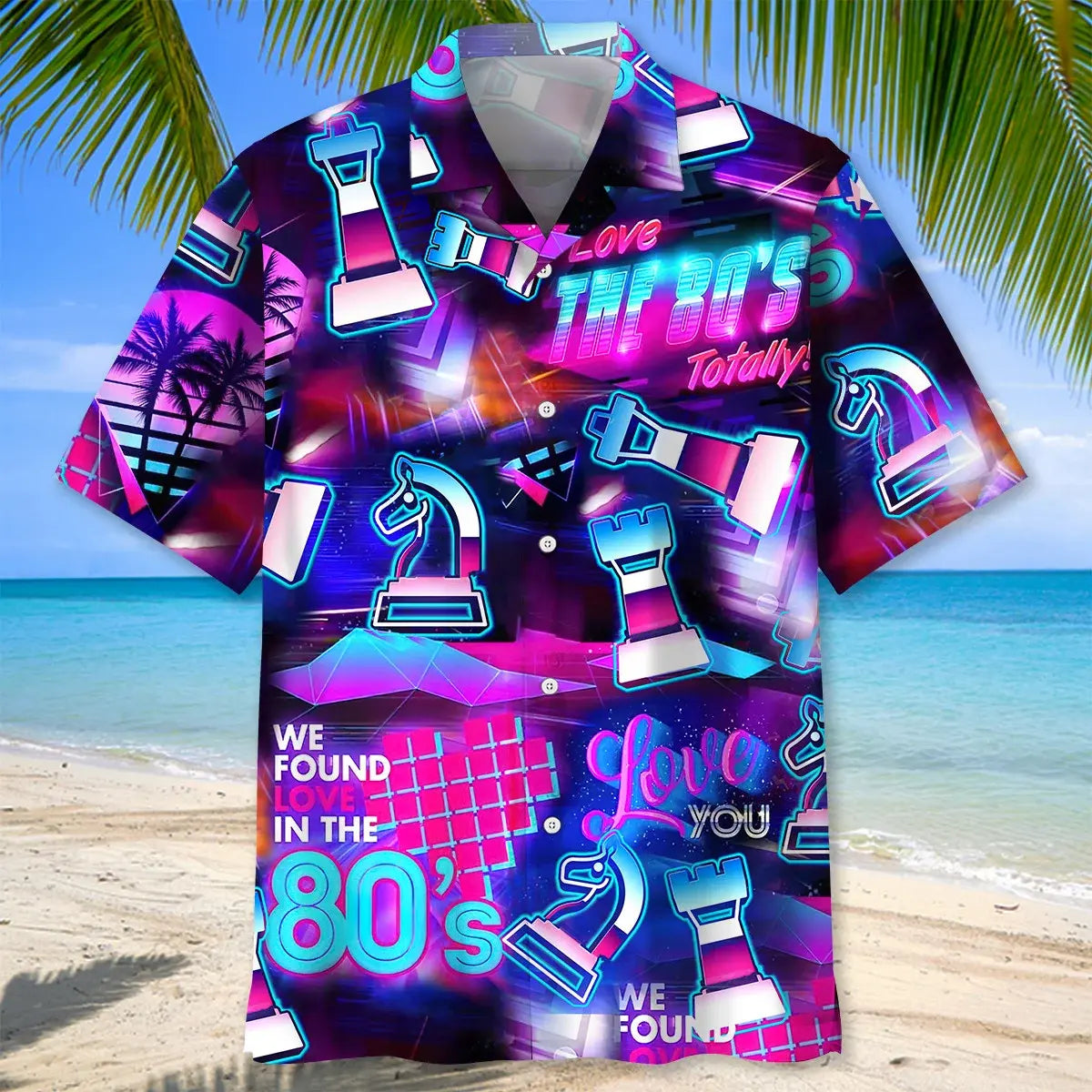 Chess 80s Hawaiian Shirt For Coastal Travel, Casual Events, And Comfortable Summer Wear