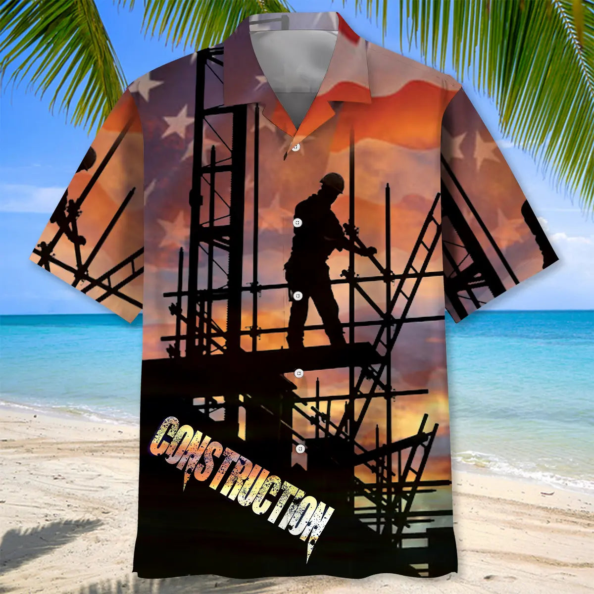 Construction Worker Of July Proud Hawaiian Shirt For Tropical Retreat And Easygoing Fashion