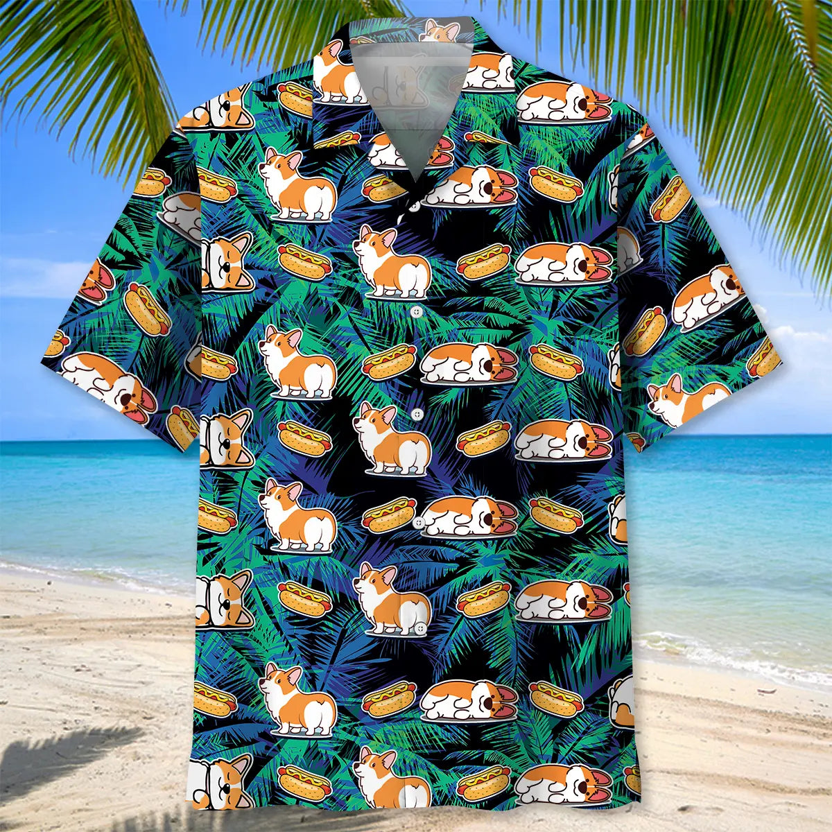 Corgi Hotdog Hawaiian Shirt For Resort Trips, Coastal Parties, And Warm Weather Style