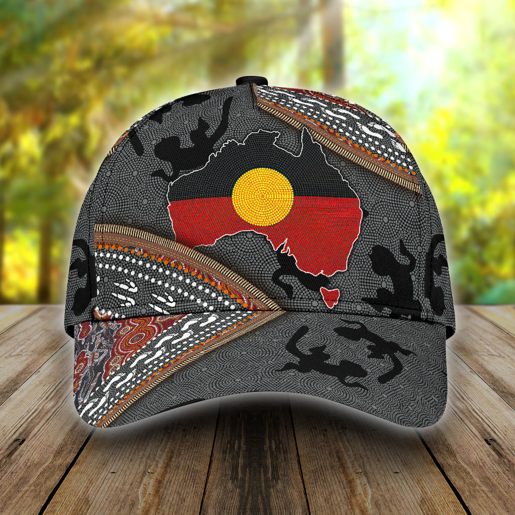Aboriginal Dots Zip Pattern Classic Cap For Parties Vacations And Relaxed Daily Outfits
