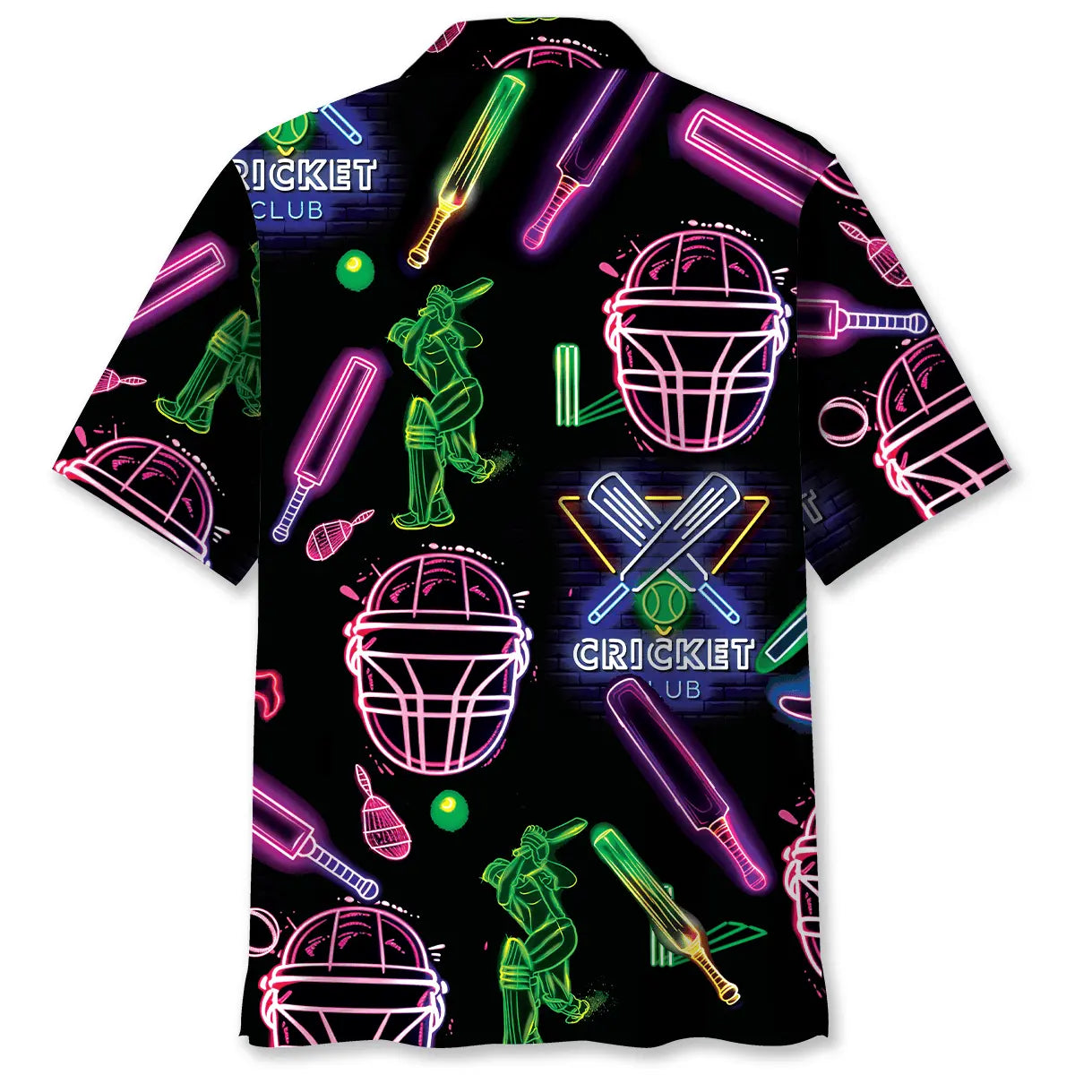 Neon Cricket Hawaiian Shirt For Active Holidays, Resort Trips, And Warm Weather Gatherings