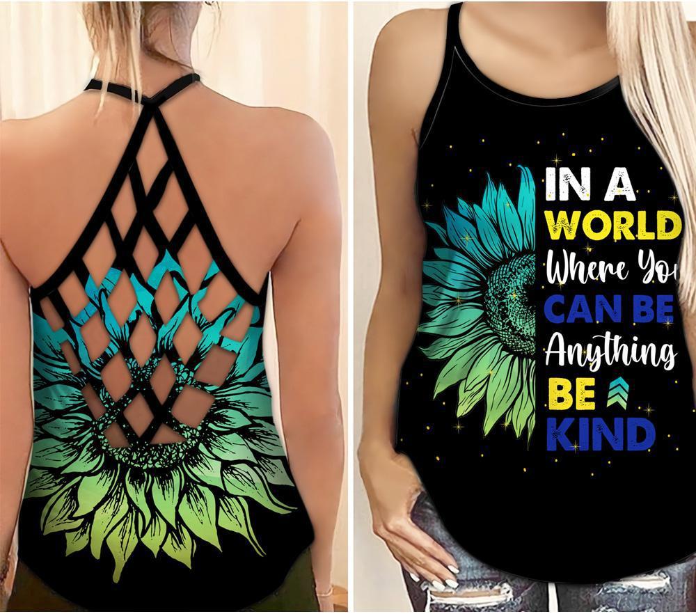 Down Syndrome Awareness Kindness Hollow Tank Top For Awareness Gatherings And Daily Wear
