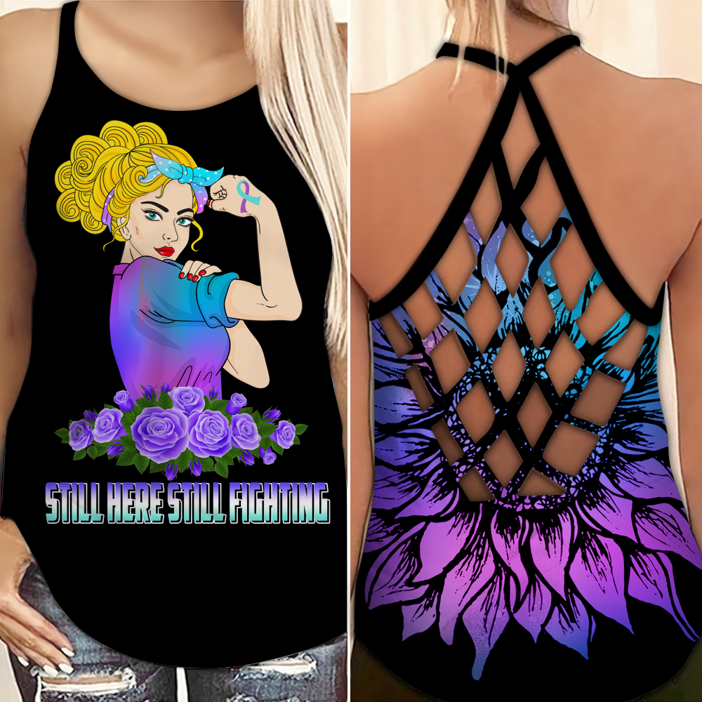 Expressive Wellness Support Hollow Tank Top For Community Activities Summer Outings And Casual Wear