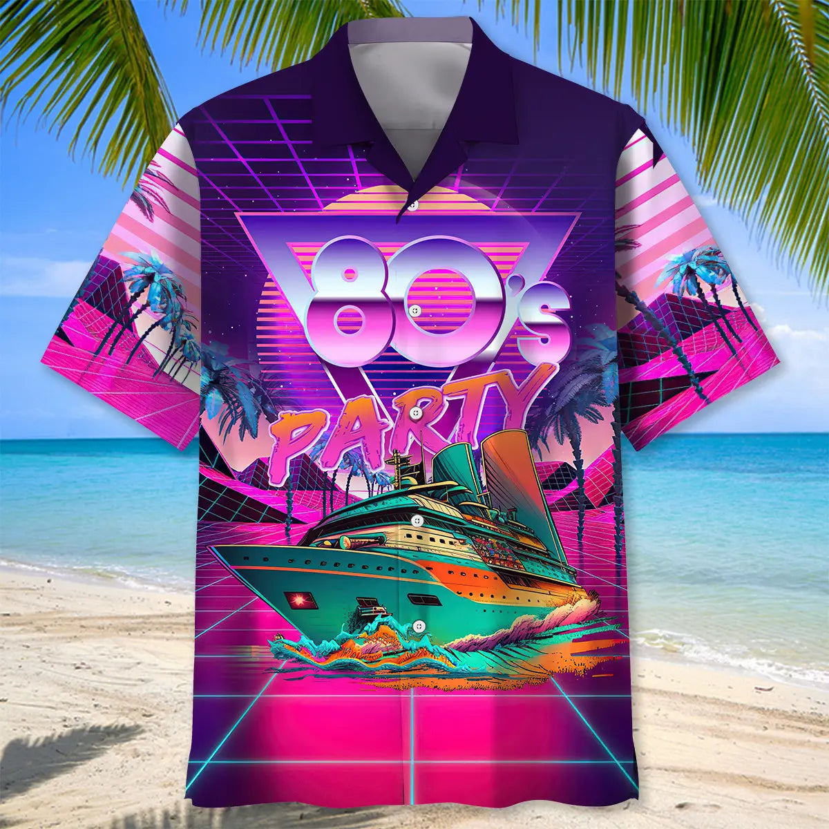 Cruise 80s Hawaiian Shirt For Coastal Travel, Casual Events, And Comfortable Summer Wear