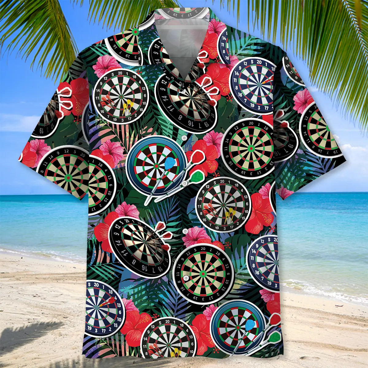 Tropical Dart Hawaiian Shirt For Sports Fans, Summer Outings, And Relaxed Vacation Wear
