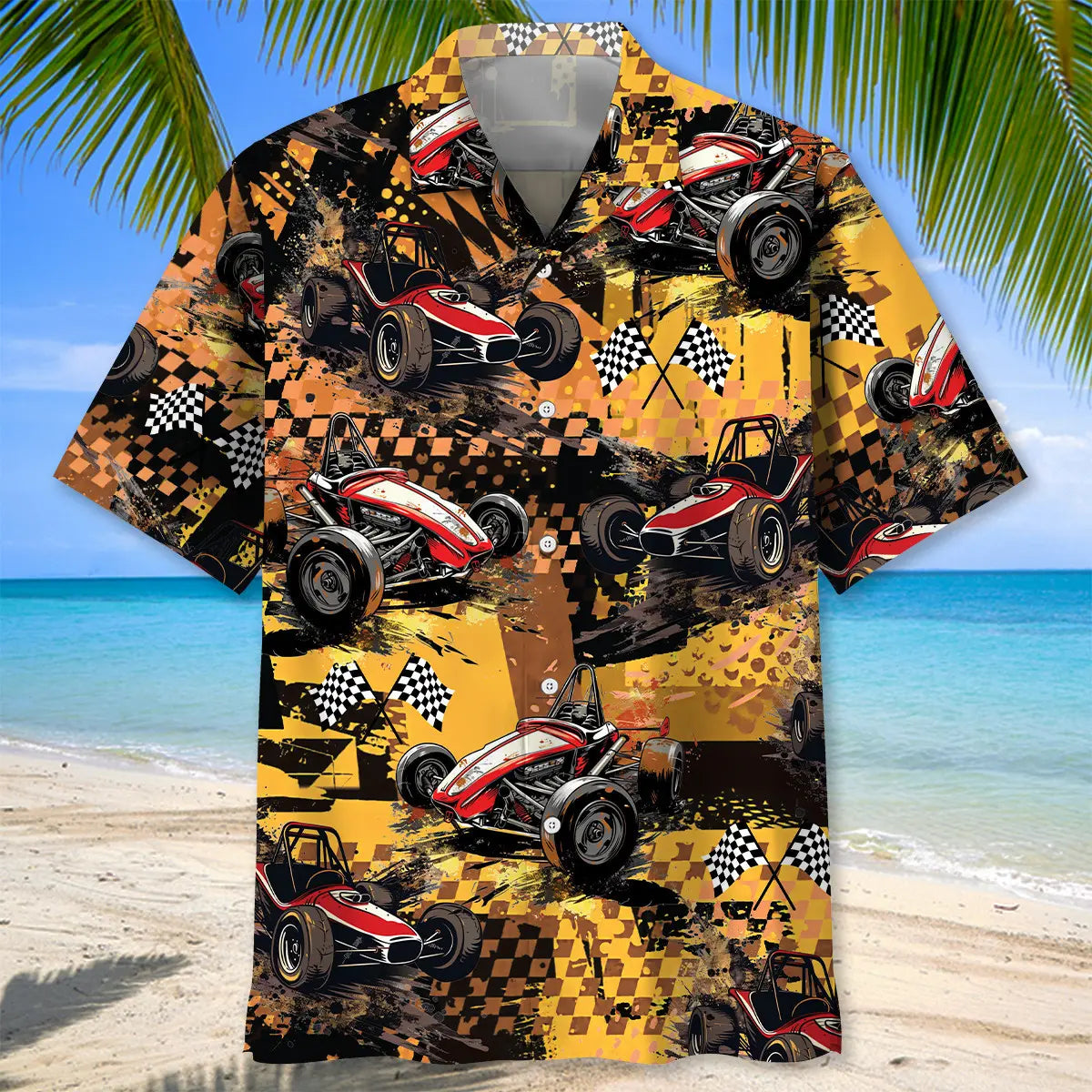 Dirt Track Racing Hawaiian Shirt For Outdoor Event, Poolside Gathering, And Memorable Gifting