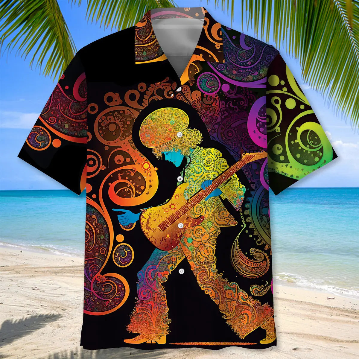 Vintage Disco Hawaiian Shirt For Coastal Travel, Casual Events, And Comfortable Summer Wear