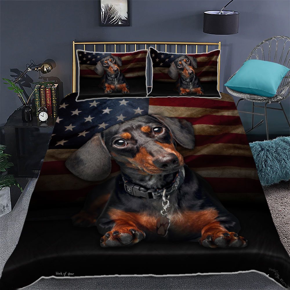 Dog America Friend Bedding Cover For Pet Lover Bedroom Decor