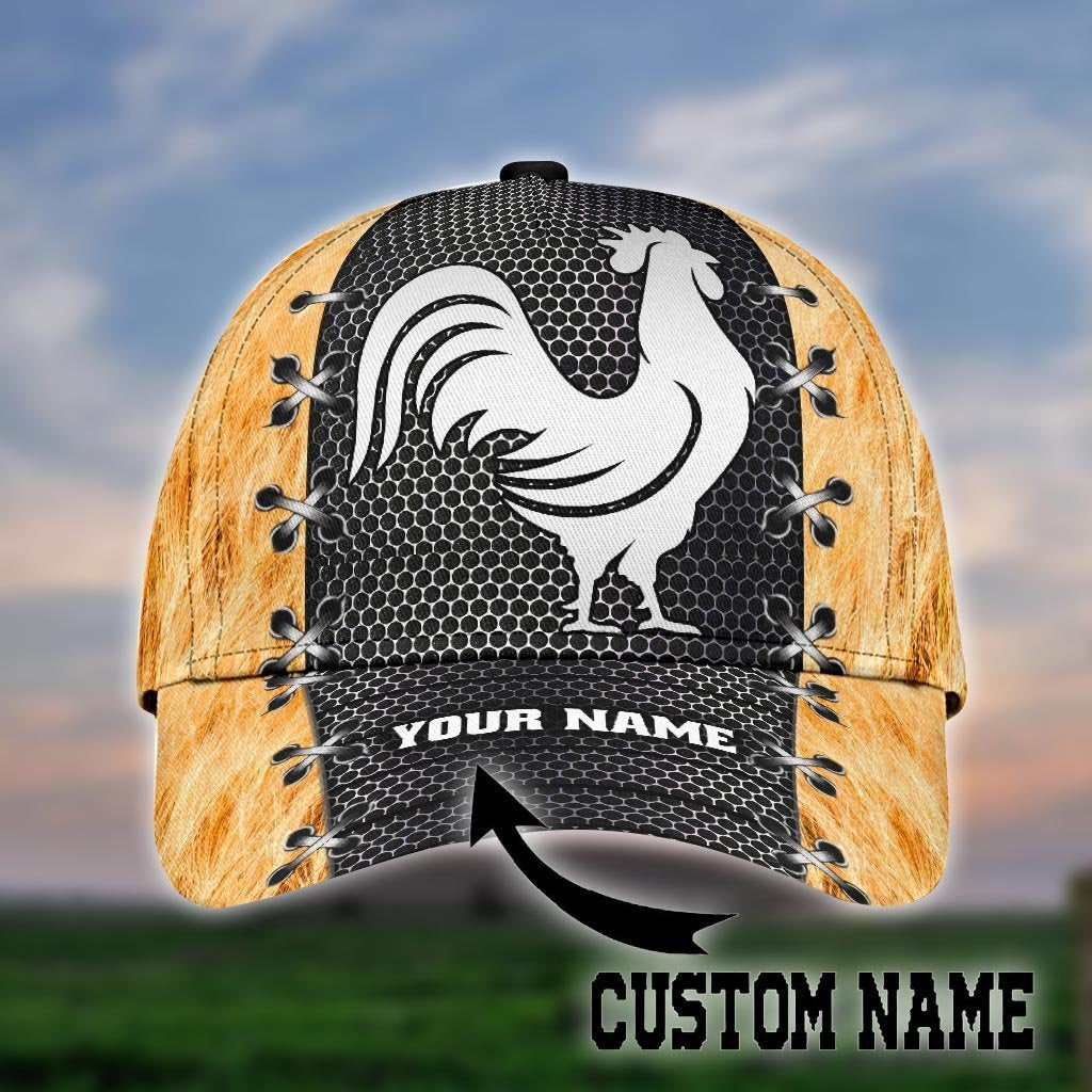 Personalized Rooster Farm Classic Cap For Casual Outfits Vacations And Everyday Styling