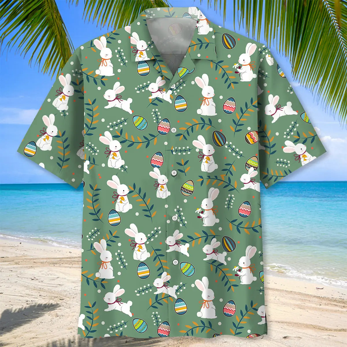Easter Creative Pattern Hawaiian Shirt For Tropical Holidays, Outdoor Gatherings, And Everyday Comfort