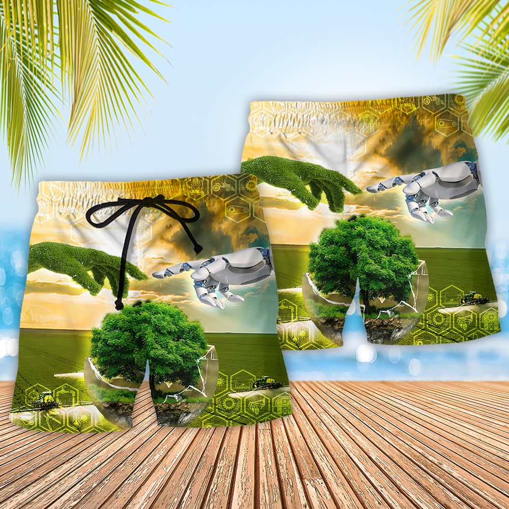 Farm Beach Shorts Pattern Detail For Sunny Day Adventures And Travel Ready Comfort
