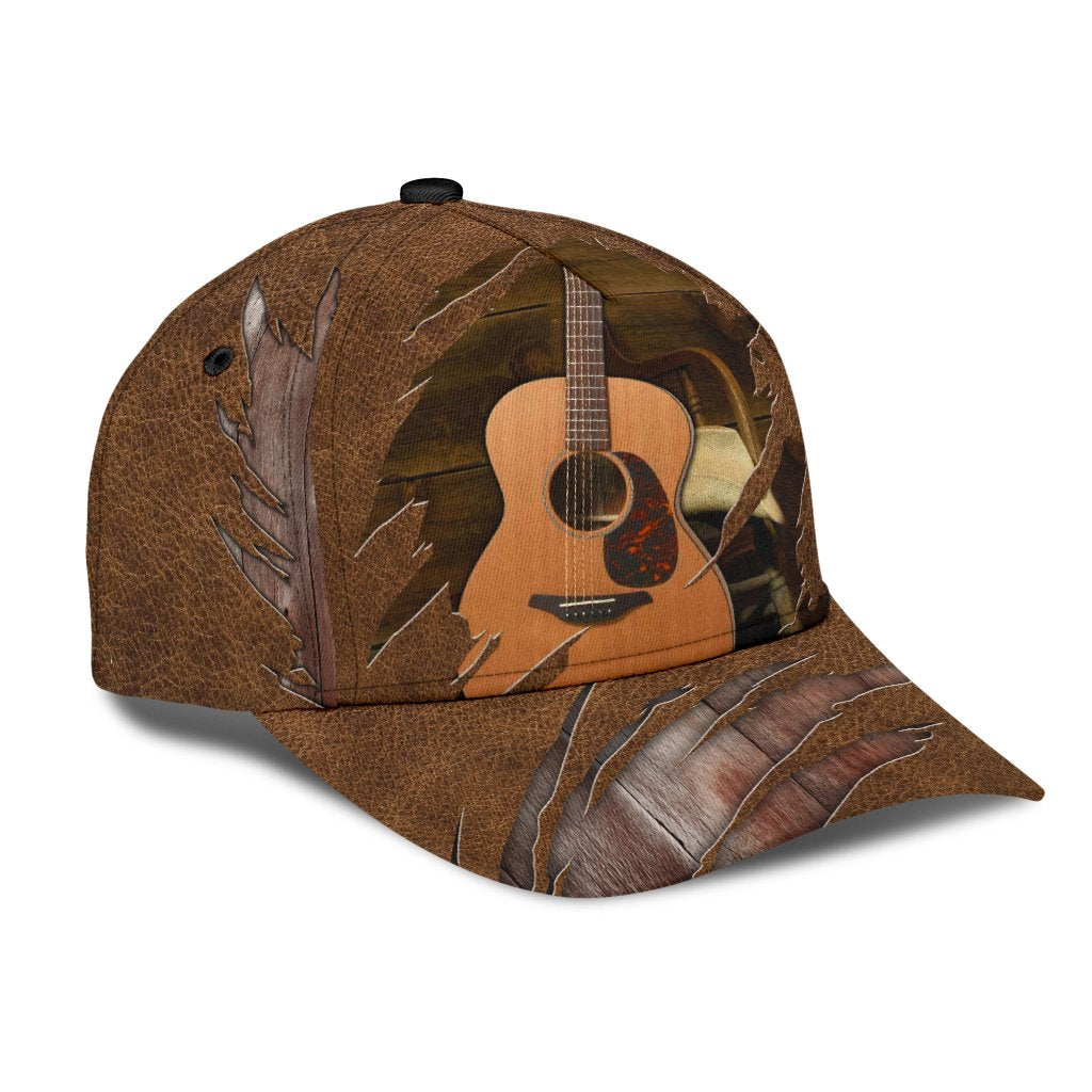 Traditional Style Guitar Classic Cap For Travel Adventures Weekend Wear And Casual Style