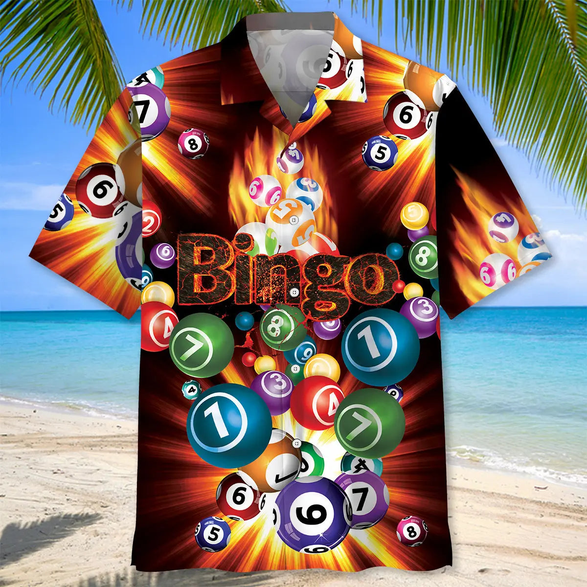Fire Bingo Hawaiian Shirt For Island Vacations, Resort Wear, And Relaxed Seasonal Style