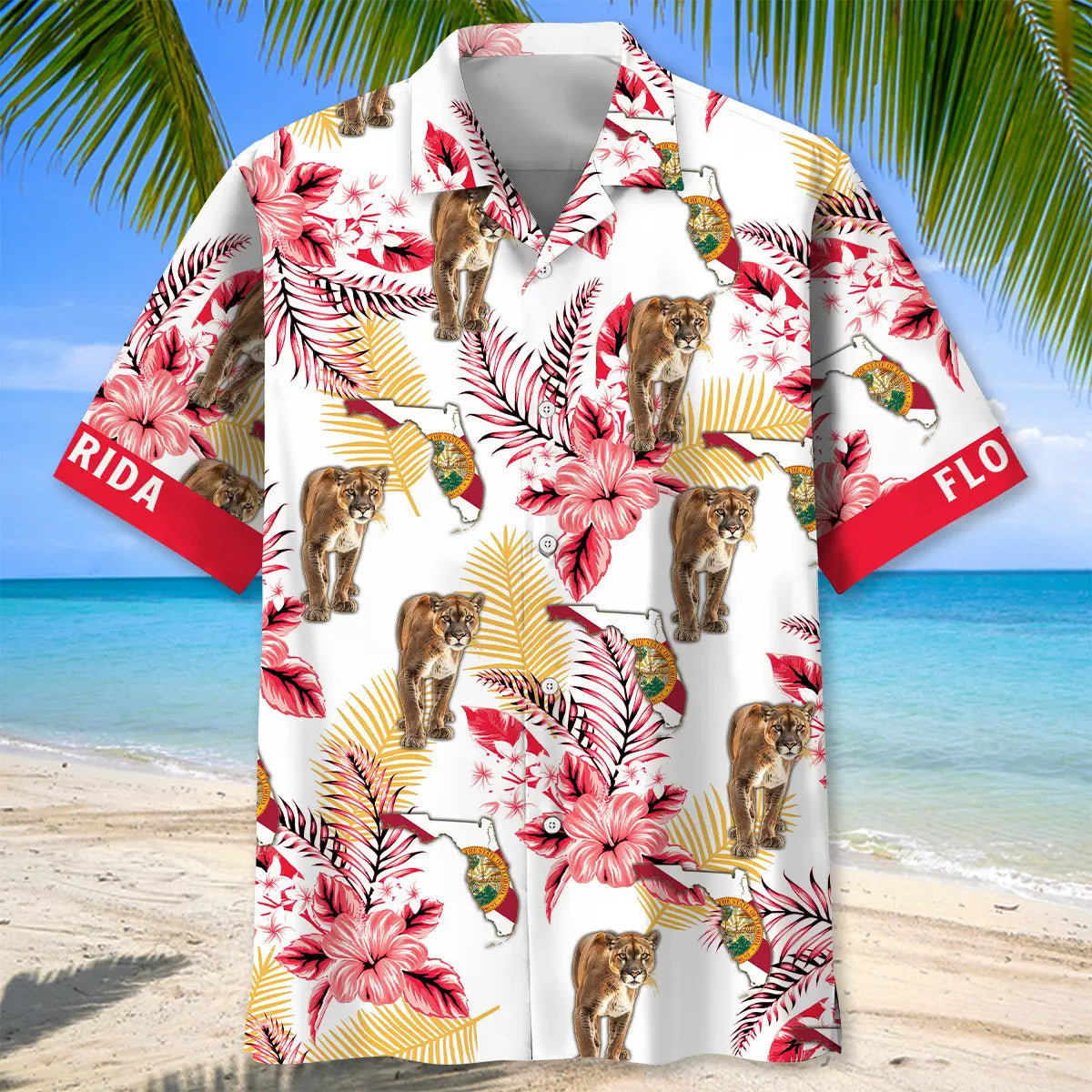 Florida Proud Hawaiian Shirt For Summer Road Trip And Resort Wear