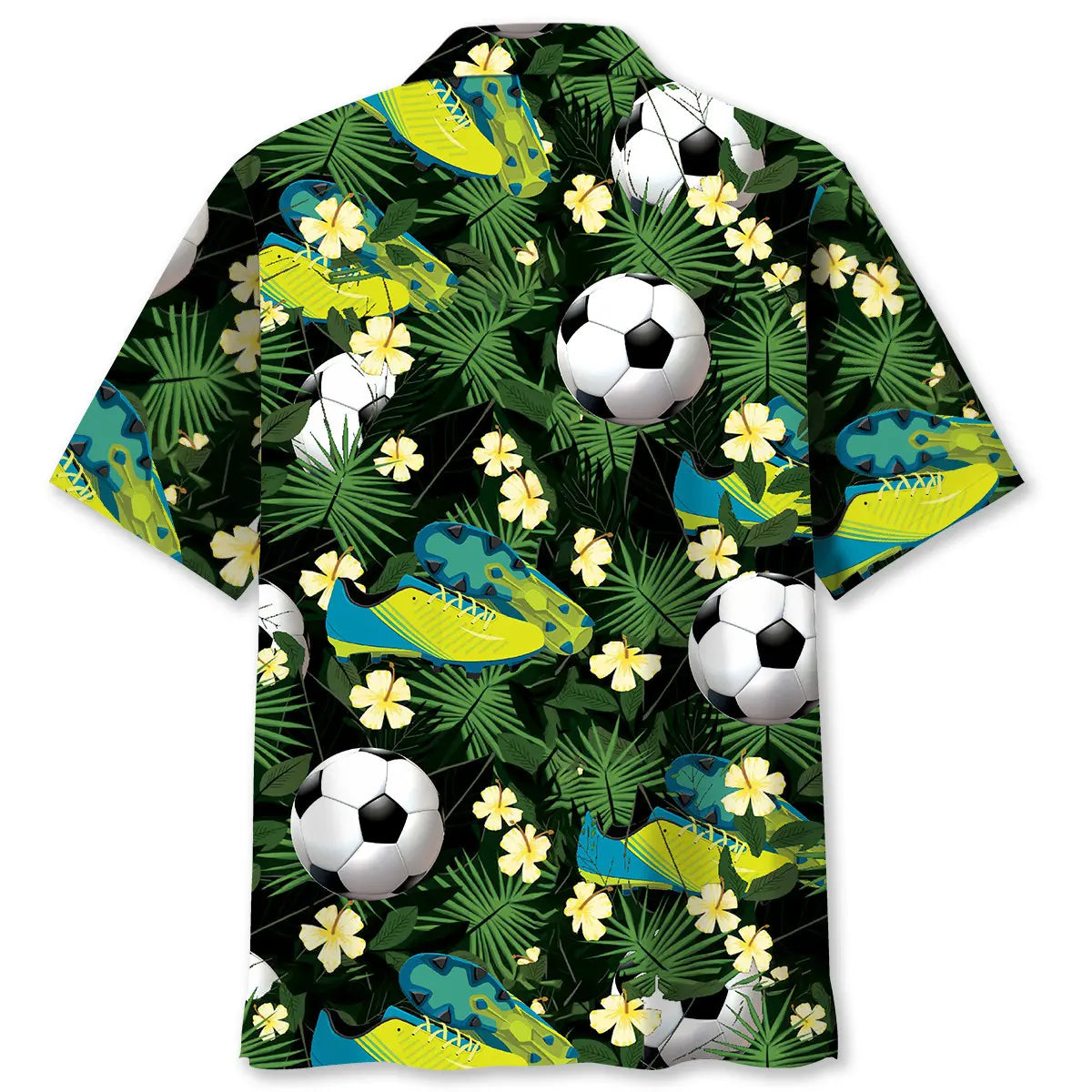 Tropical Football Green Hawaiian Shirt For Beach Days, Coastal Adventures, And Thoughtful Gift Giving