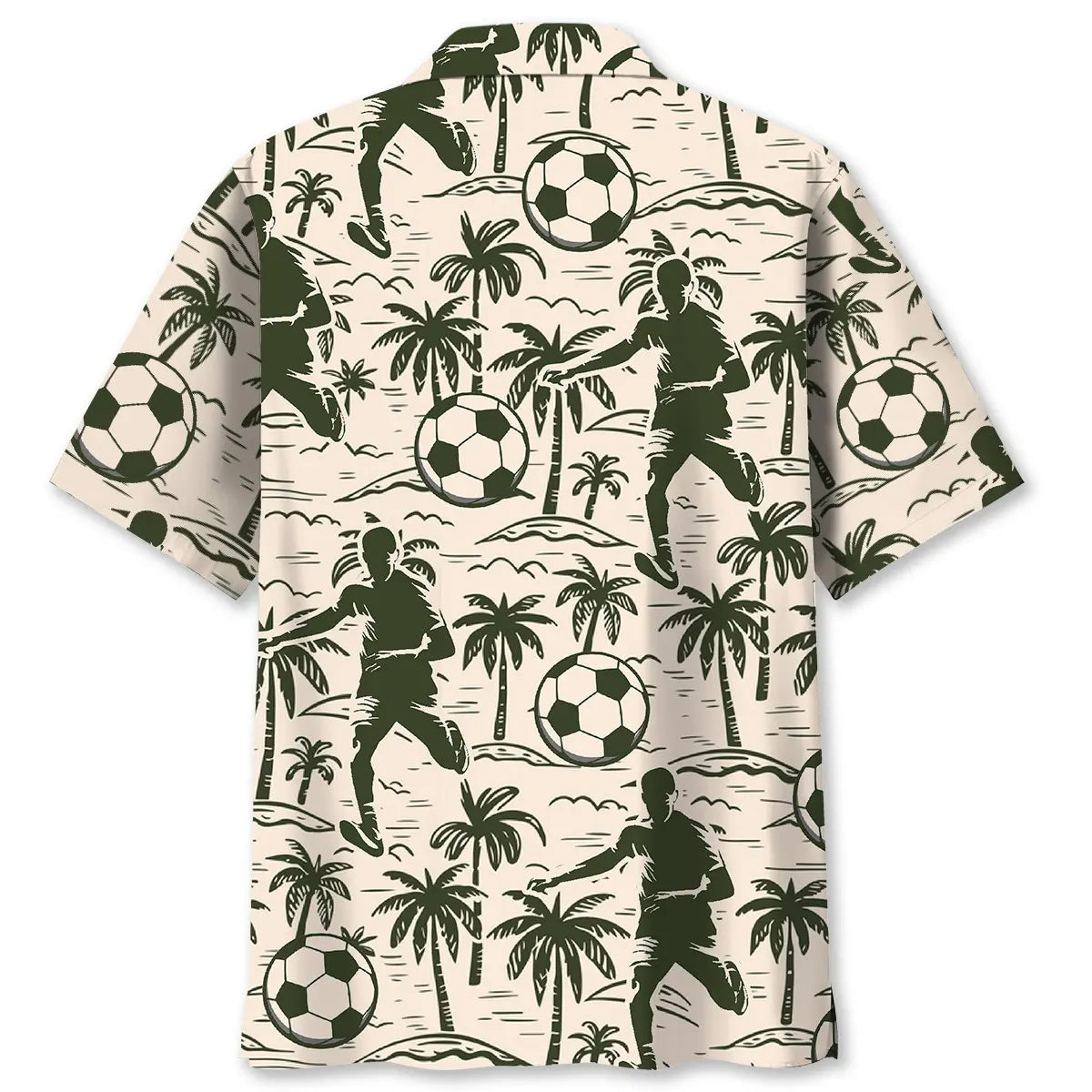 Tropical Football Palm Tree Hawaiian Shirt For Coastal Travel, Casual Events, And Comfortable Summer Wear