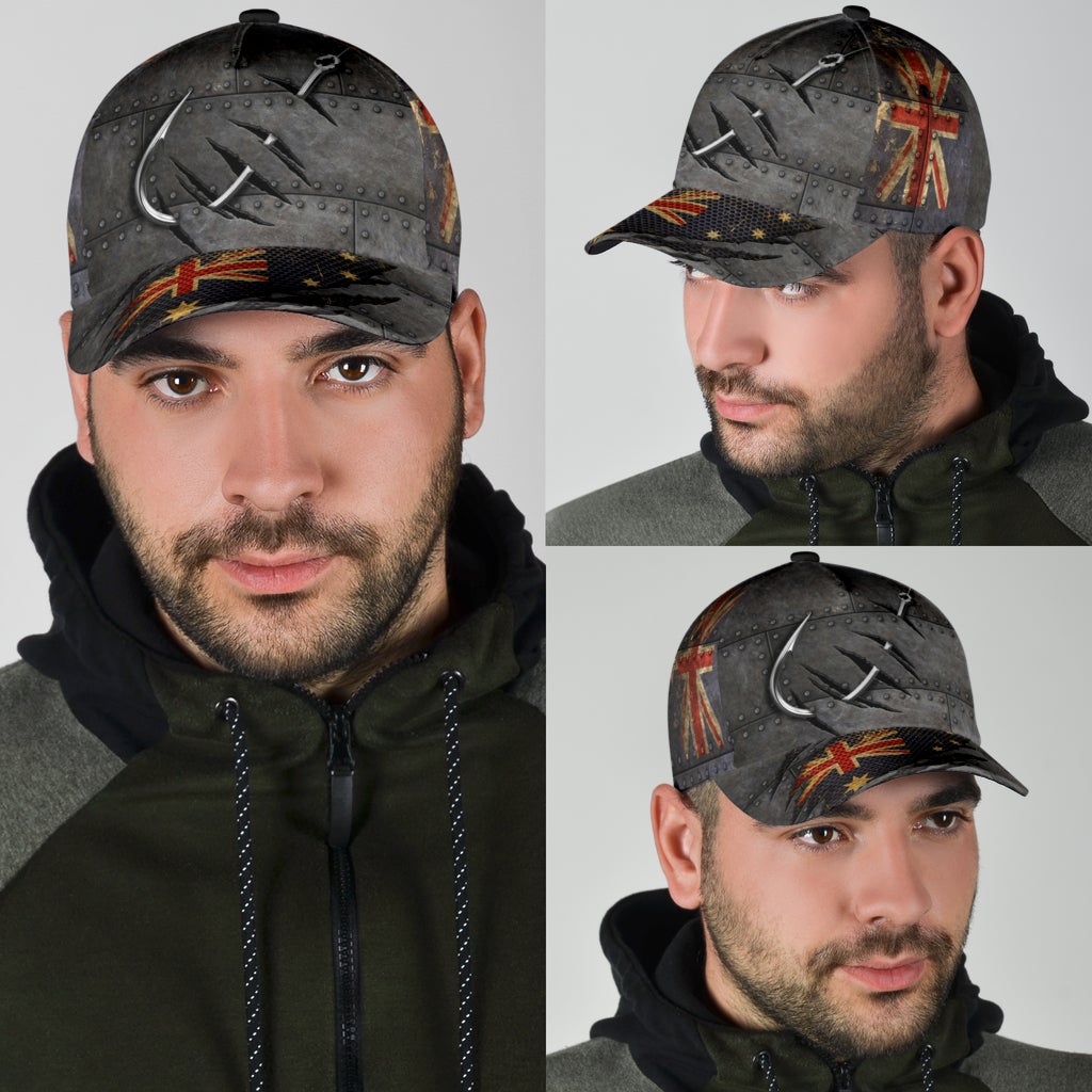Fishing Australian Flag Outdoor Classic Cap For Outdoor Adventures Festivals And Casual Wear
